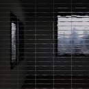 KEZMA  3"x12" Ceramic Subway Wall Tile - Black