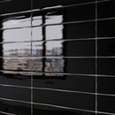 KEZMA  3"x12" Ceramic Subway Wall Tile - Black