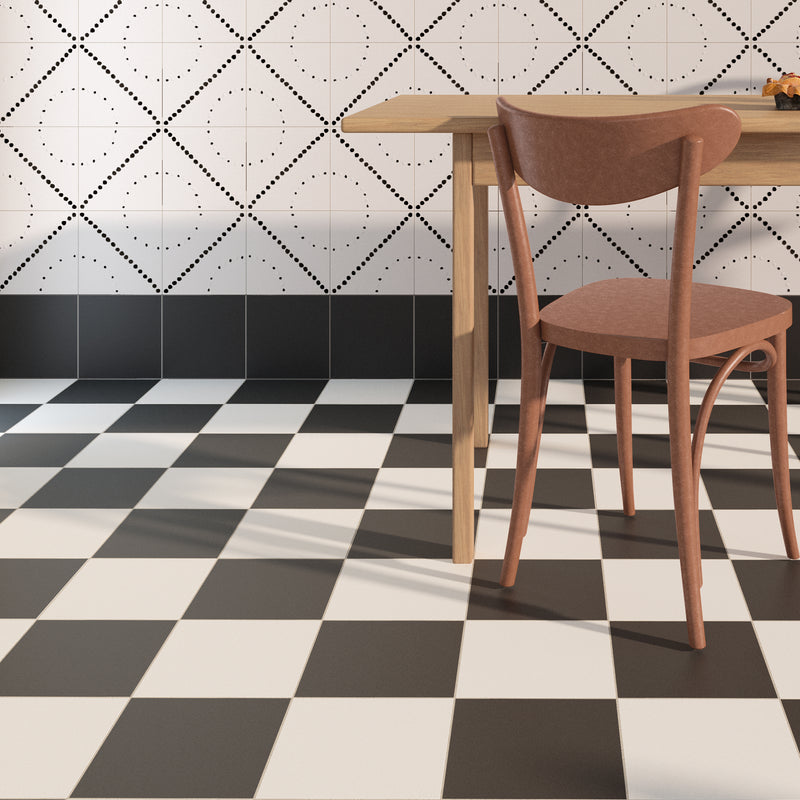 Kenzo 7.9"x7.9" Matte Porcelain Floor and Wall Tile - Black