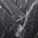 ELEGANCE 3.15"x15.75" Matte Porcelain Floor and Wall Tile - Marquina Gold