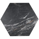 ELEGANCE 7.7"x8.9" Matte Porcelain Floor and Wall Tile - Marquina Gold