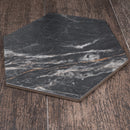 ELEGANCE 7.7"x8.9" Matte Porcelain Floor and Wall Tile - Marquina Gold