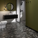 ELEGANCE 7.7"x8.9" Matte Porcelain Floor and Wall Tile - Marquina Gold