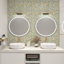 Mediterranean Gold 11.82 in. x 11.82 in. Squares Glossy Glass Mosaic Tile