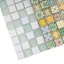 Mediterranean Gold 11.82 in. x 11.82 in. Squares Glossy Glass Mosaic Tile