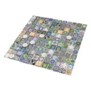 Mediterranean Green 11.82 in. x 11.82 in. Squares Glossy Glass Mosaic Tile