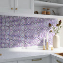 Mediterranean Purple 11.82 in. x 11.82 in. Squares Glossy Glass Mosaic Tile