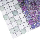 Mediterranean Purple 11.82 in. x 11.82 in. Squares Glossy Glass Mosaic Tile