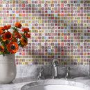 Mediterranean Retro 11.82 in. x 11.82 in. Squares Glossy Glass Mosaic Tile