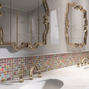 Mediterranean Retro 11.82 in. x 11.82 in. Squares Glossy Glass Mosaic Tile