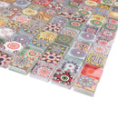 Mediterranean Retro 11.82 in. x 11.82 in. Squares Glossy Glass Mosaic Tile