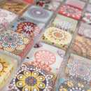 Mediterranean Retro 11.82 in. x 11.82 in. Squares Glossy Glass Mosaic Tile