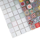 Mediterranean Retro 11.82 in. x 11.82 in. Squares Glossy Glass Mosaic Tile