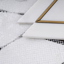 Natural Blanco White Gold 14.1 in. x 8.9 in. Geometric Polished Marble Mosaic Tile