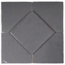 NEW COUNTRY  5.9"x5.9" Polished Ceramic Wall Tile - Asfalt Charcoal Gray