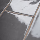 New Country  2.95"x5.9" Polished Ceramic Wall Tile - Asfalt Charcoal Gray