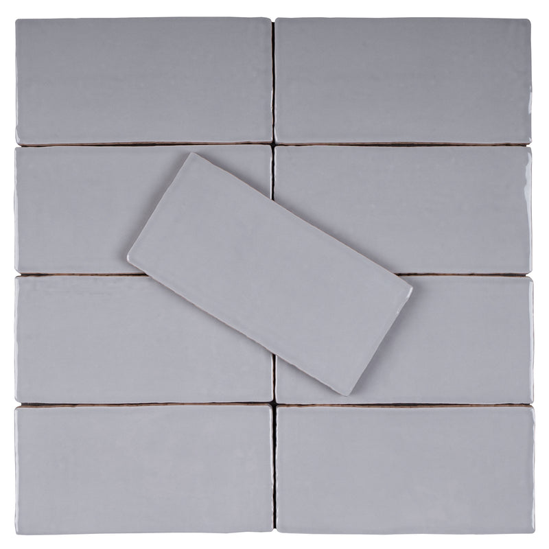 NEW COUNTRY 2.95"x5.9" Polished Ceramic Wall Tile - Ceniza Gray