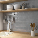 NEW COUNTRY 2.95"x5.9" Polished Ceramic Wall Tile - Ceniza Gray