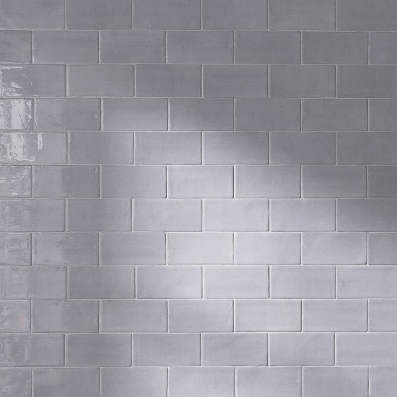NEW COUNTRY 2.95"x5.9" Polished Ceramic Wall Tile - Ceniza Gray
