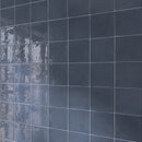 NEW COUNTRY 5.9"x5.9" Polished Ceramic Wall Tile - Deep Blue