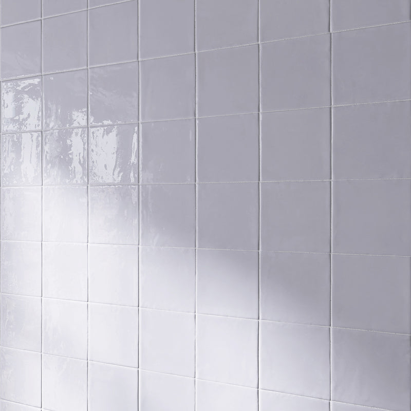 NEW COUNTRY 5.9"x5.9" Polished Ceramic Wall Tile - White