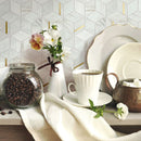 Natural Dorato White Gold 11.42 in. x 13.39 in. Hexagon Polished Marble Mosaic Tile