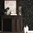 Natural Dorato Black Gold 11.42 in. x 13.39 in. Hexagon Polished Marble Mosaic Tile