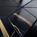 Natural Dorato Black Gold 11.42 in. x 13.39 in. Hexagon Polished Marble Mosaic Tile