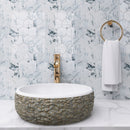 Natural White 12.01 in. x 10.44 in. Hexagon Polished Marble Mosaic Tile