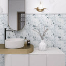 Natural White 12.01 in. x 10.44 in. Hexagon Polished Marble Mosaic Tile