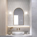 Natural White and Gray 12.01 in. x 12.01 in. Geometric Polished Marble Mosaic Tile