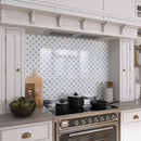 Natural Blue 12.01 in. x 12.01 in. Geometric Polished Marble Mosaic Tile