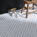 Natural Blue 12.01 in. x 12.01 in. Geometric Polished Marble Mosaic Tile