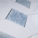 Natural Blue 12.01 in. x 12.01 in. Geometric Polished Marble Mosaic Tile