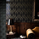 Natural Blanco Black Gold 14.1 in. x 8.9 in. Geometric Polished Marble Mosaic Tile