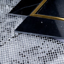 Natural Blanco Black Gold 14.1 in. x 8.9 in. Geometric Polished Marble Mosaic Tile