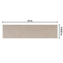 ELEGANCE 3.15"x12.99" Matte Porcelain Floor and Wall Tile - Beige