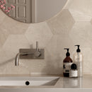 ELEGANCE 7.7"x8.9" Matte Porcelain Floor and Wall Tile - Beige