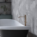 ELEGANCE 7.7"x8.9" Matte Porcelain Floor and Wall Tile - Dark Gray