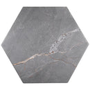 ELEGANCE 7.7"x8.9" Matte Porcelain Floor and Wall Tile - Dark Gray