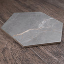 ELEGANCE 7.7"x8.9" Matte Porcelain Floor and Wall Tile - Dark Gray
