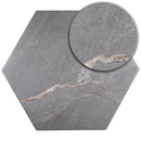 ELEGANCE 7.7"x8.9" Matte Porcelain Floor and Wall Tile - Dark Gray