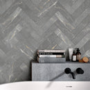 ELEGANCE 3.15"x12.99" Matte Porcelain Floor and Wall Tile - Dark Gray