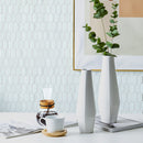 Classic Aqua 13.31 in. x 10.24 in. Picket Glossy Glass Mosaic Tile