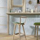 Classic Aqua 13.31 in. x 10.24 in. Picket Glossy Glass Mosaic Tile