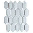Classic Aqua 13.31 in. x 10.24 in. Picket Glossy Glass Mosaic Tile