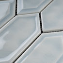 Classic Aqua 13.31 in. x 10.24 in. Picket Glossy Glass Mosaic Tile