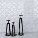 Classic White 10.36 in. x 9.38 in. Arabesque Glossy Glass Mosaic Tile