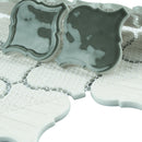 Classic Green 10.36 in. x 9.38 in. Arabesque Glossy Glass Mosaic Tile