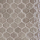 Classic Light Brown 9.69 in. x 11.97 in. Arabesque Glossy Glass Mosaic Tile